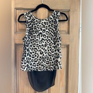 Rag & bone leopard top with sheer back